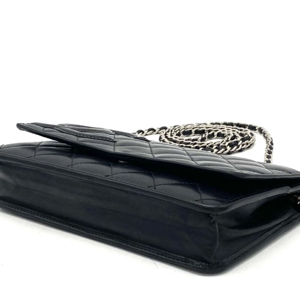 Authentic Chanel Quilted Cambon Coco Mark Leather Chain Wallet Shoulder Bag - Picture 9 of 11